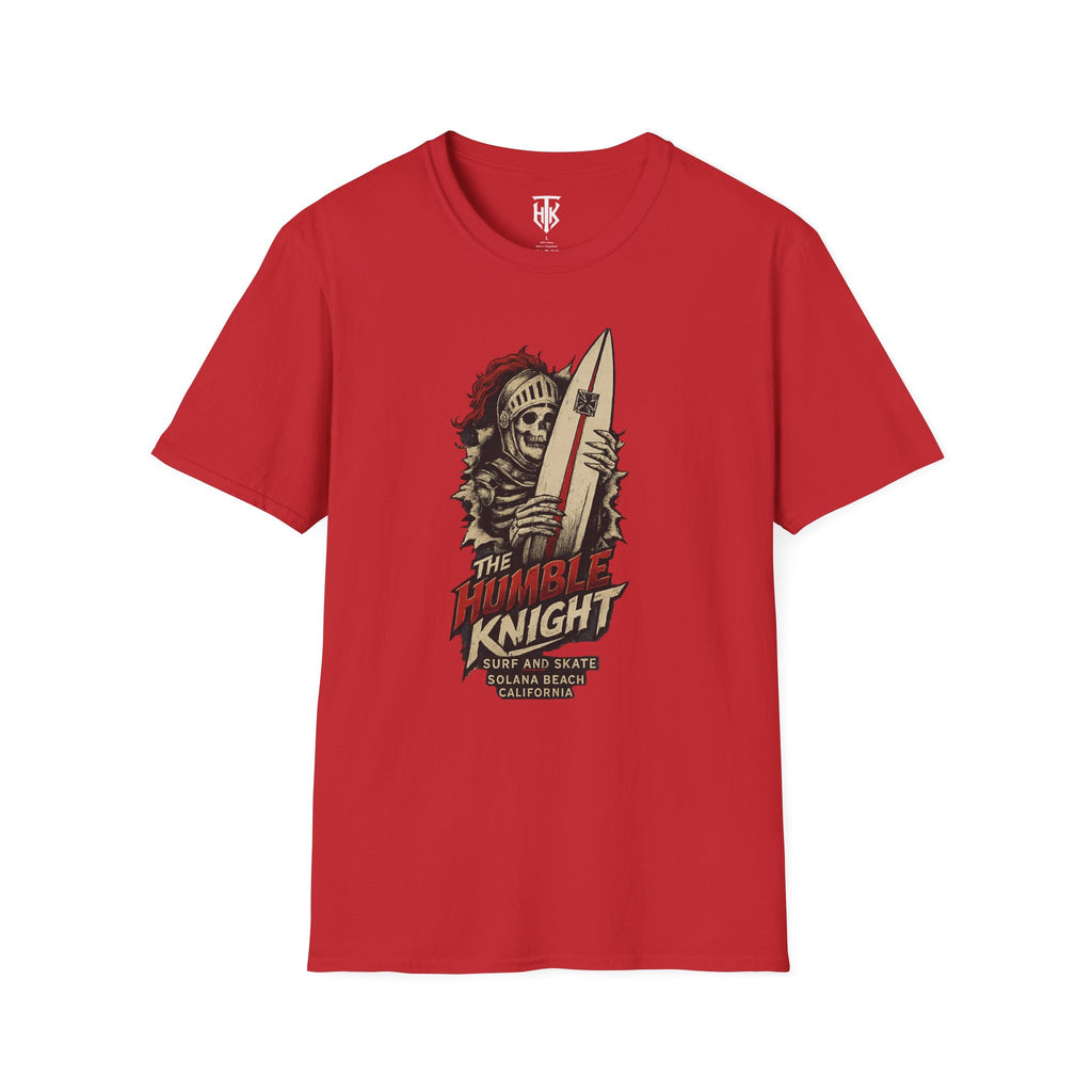 T‑Shirt — 'The Humble Knight' Skeleton Surfer Graphic Tee