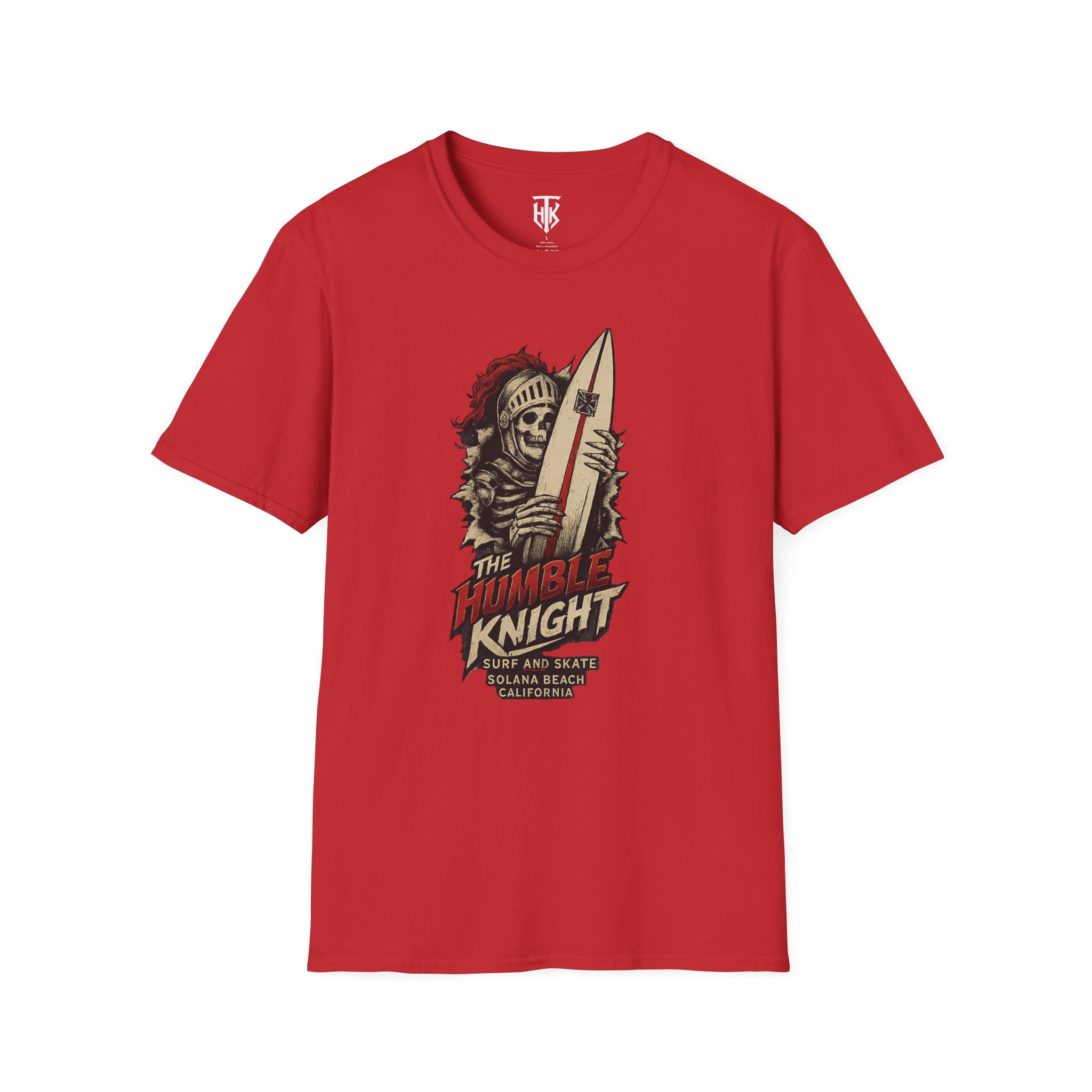 T‑Shirt — 'The Humble Knight' Skeleton Surfer Graphic Tee