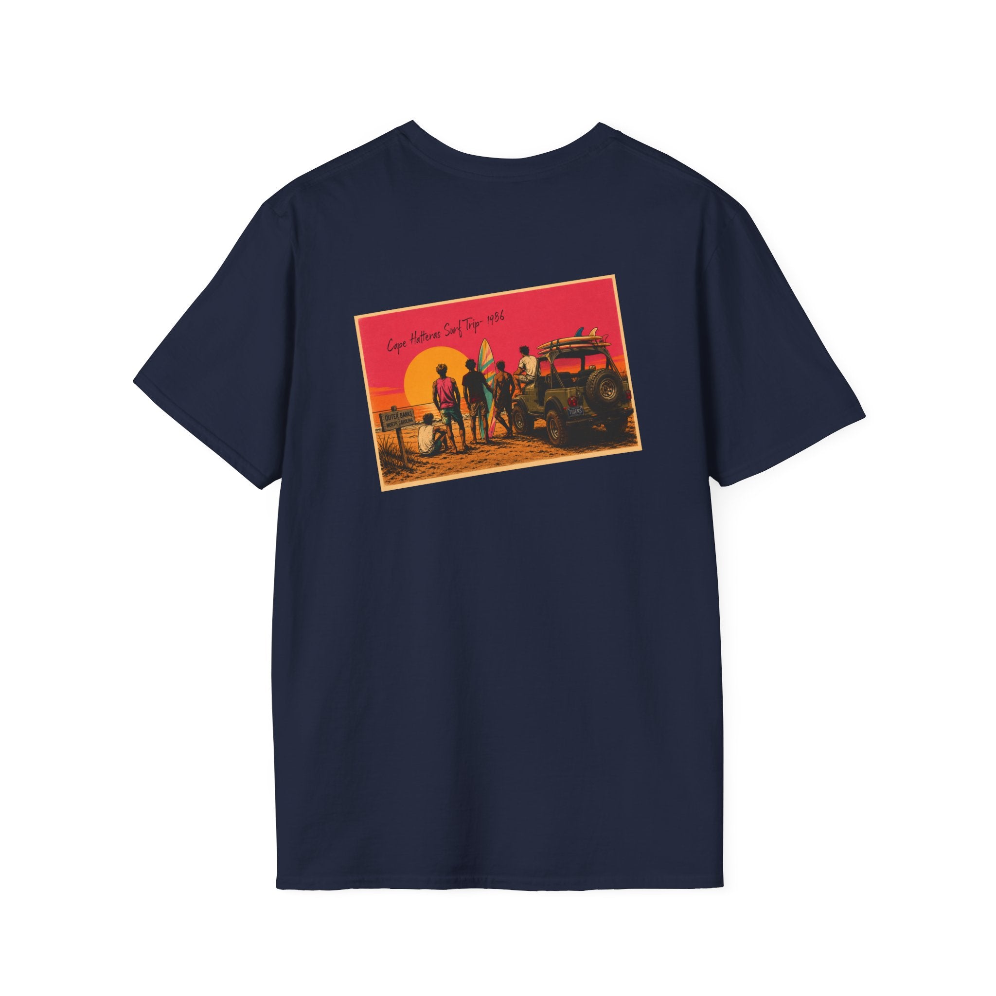 Vintage Surfing-Inspired Casual Tee