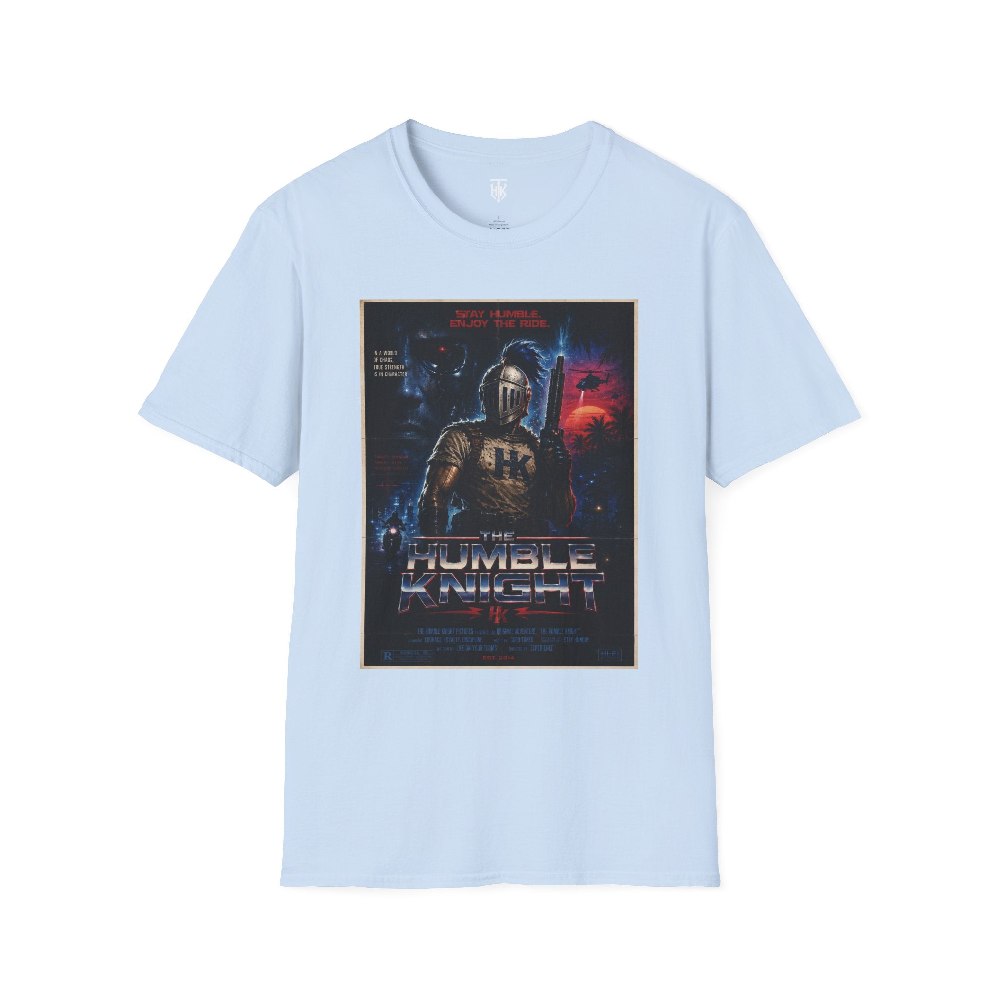 "The Humble Knight" Retro Sci‑Fi Armor Poster Tee