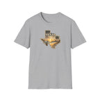 Texas Sunset State Map T-Shirt — Vintage Beach Palm Scenic Tee