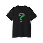 Riddle Me This Graphic T-Shirt — Green Retro Question Symbol Tee