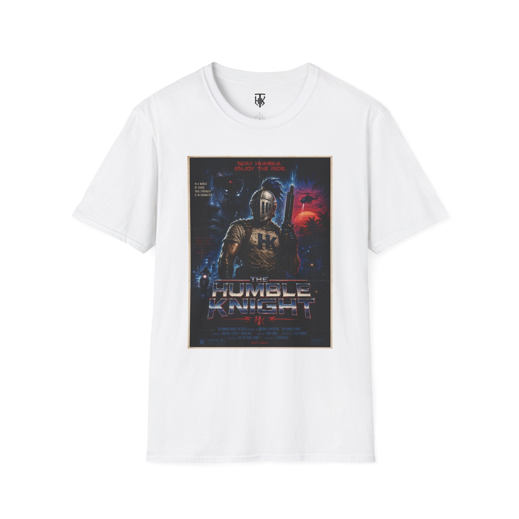 "The Humble Knight" Retro Sci‑Fi Armor Poster Tee