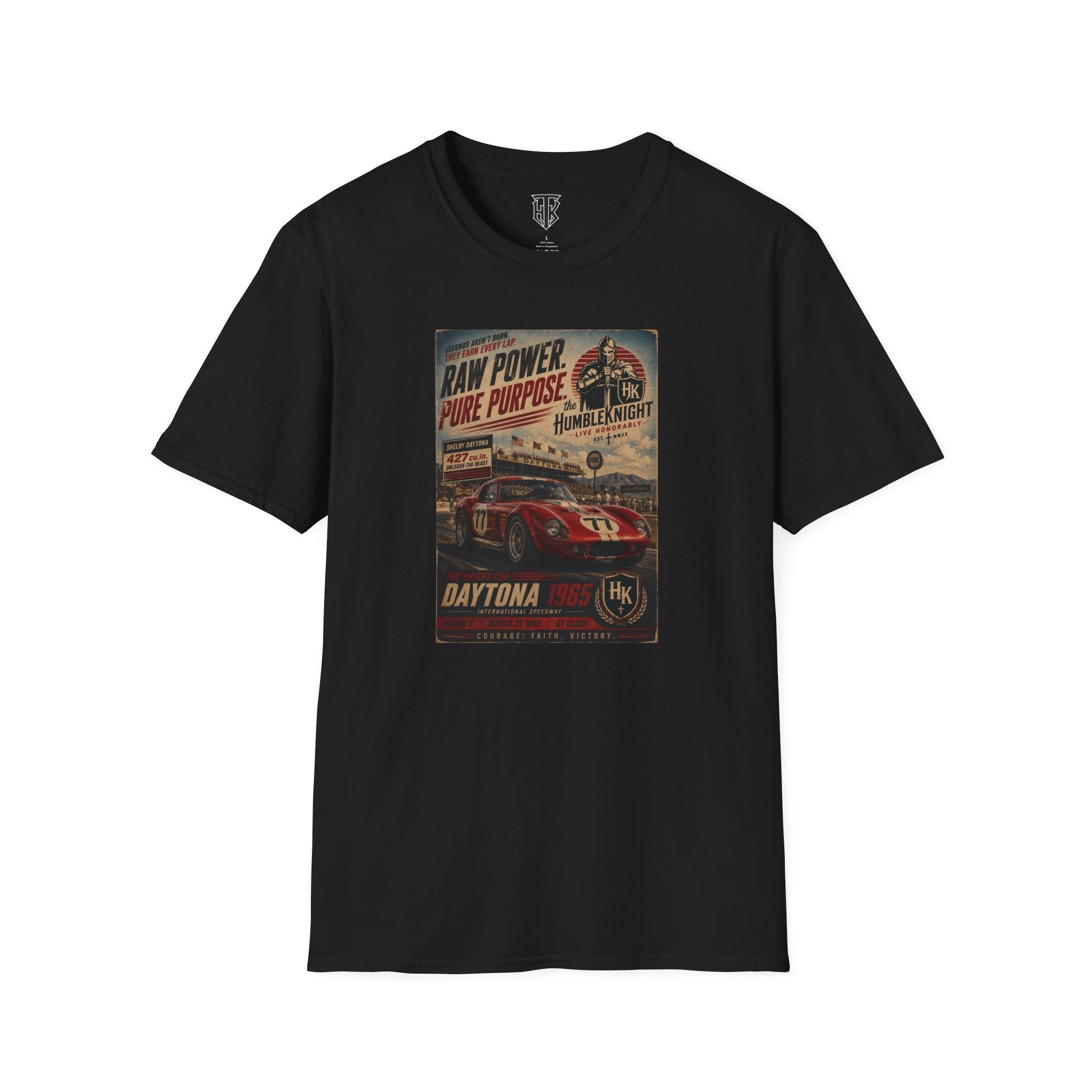 Vintage Racing Tee — "Raw Power, Pure Purpose" Daytona Design