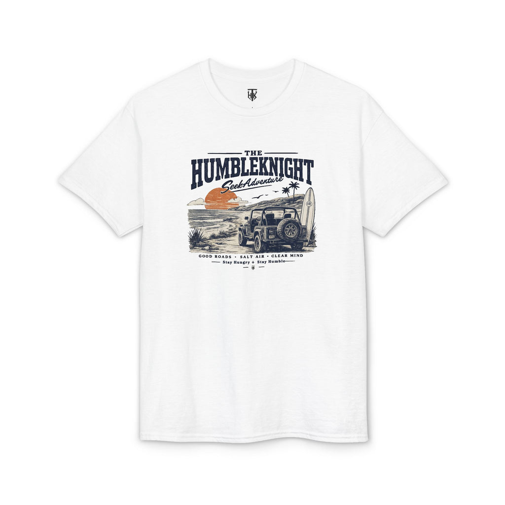 HumbleKnight Surf Jeep T-Shirt — Vintage Beach Adventure Graphic Tee