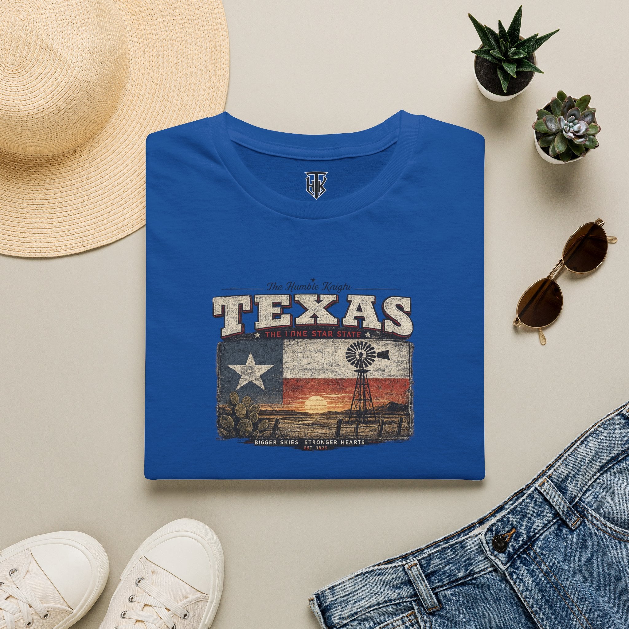 Texas Vintage Flag T-Shirt — The Lone Star State Retro Sunset Design