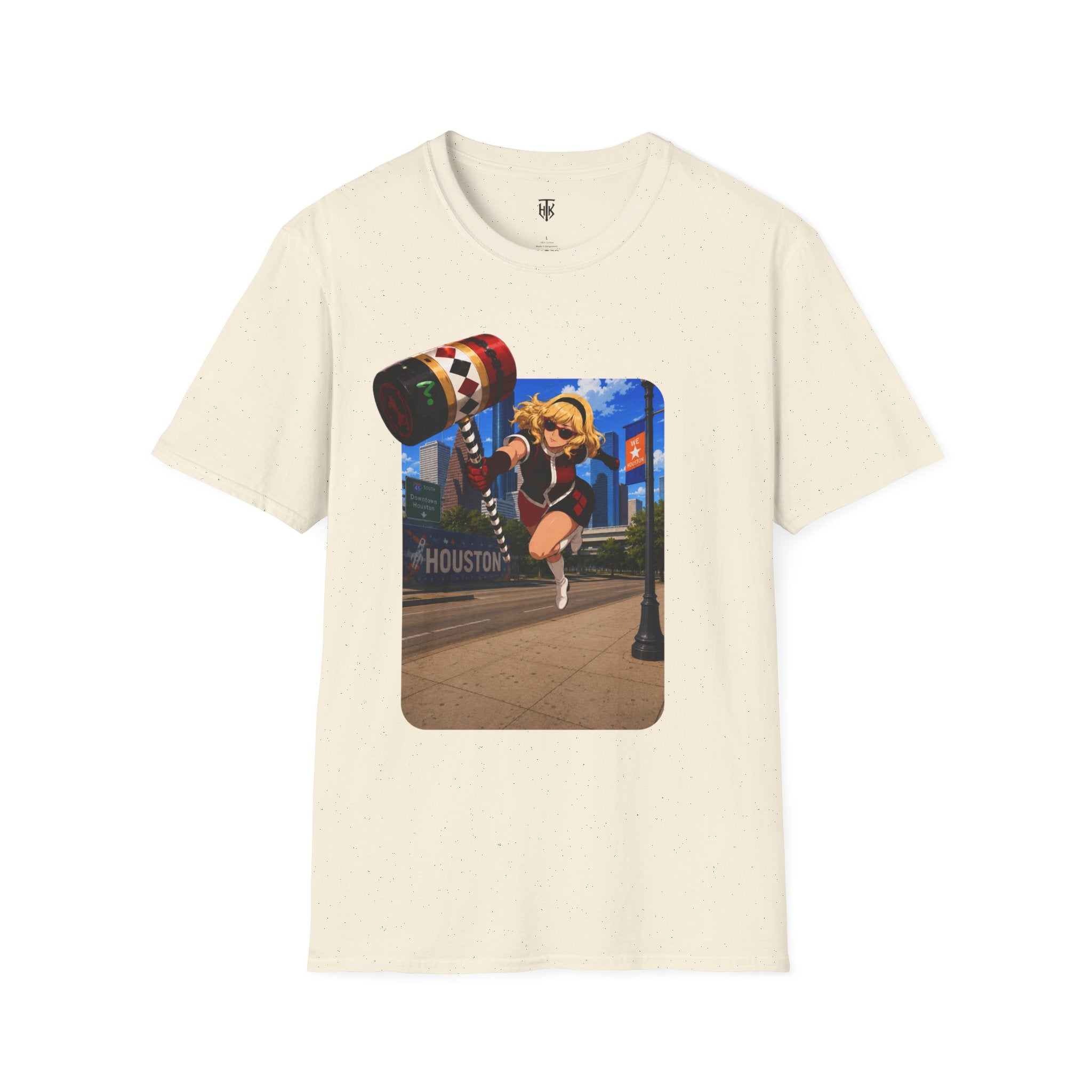 Houston Comic Hero Graphic T-Shirt – Urban Pop Art Tee | Multiple Colors