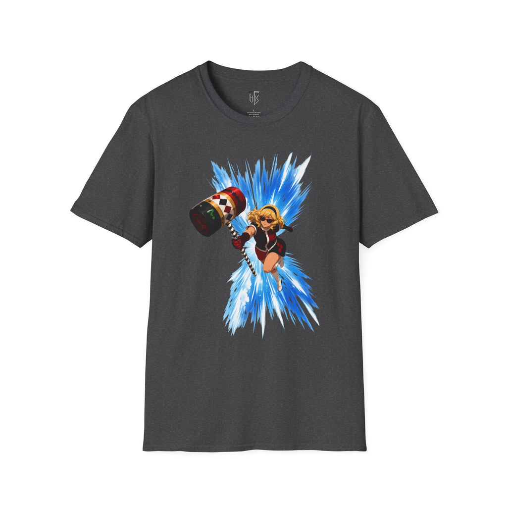 Graphic T-Shirt — Anime Girl Hammer Attack Design