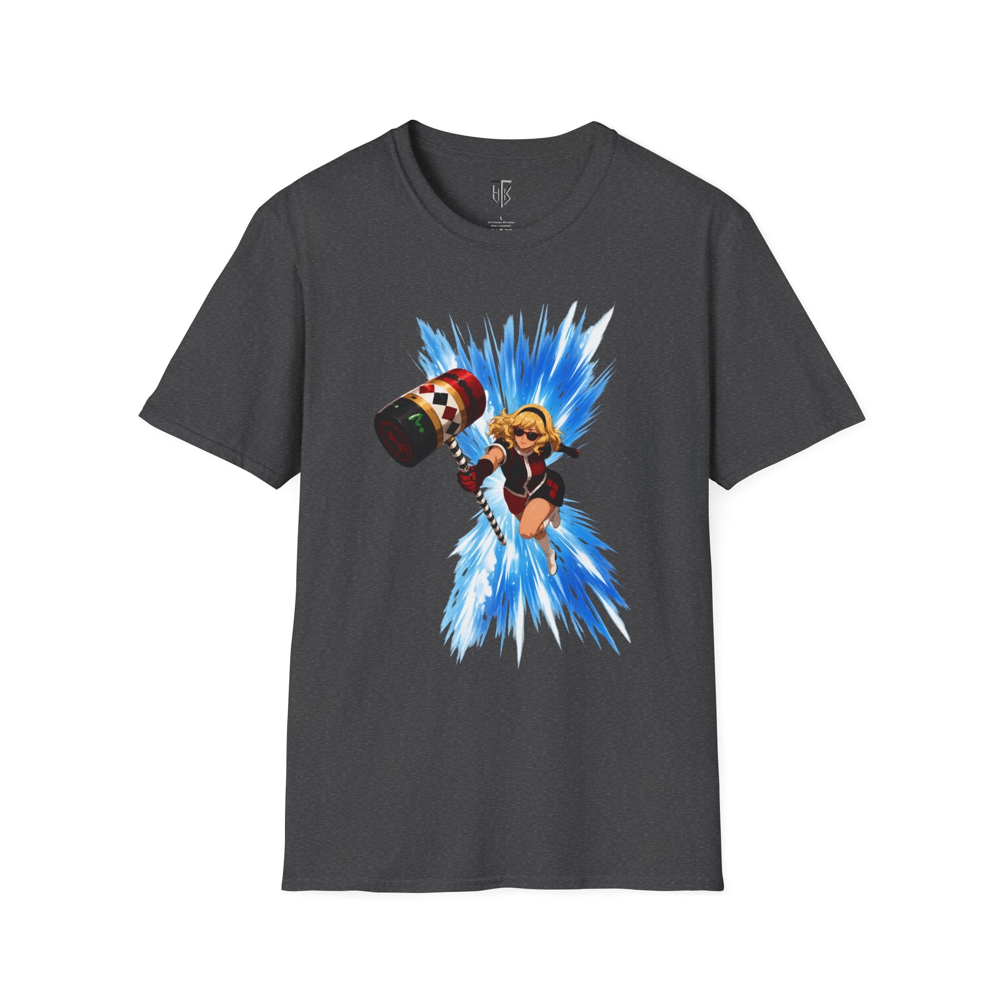 Graphic T-Shirt — Anime Girl Hammer Attack Design