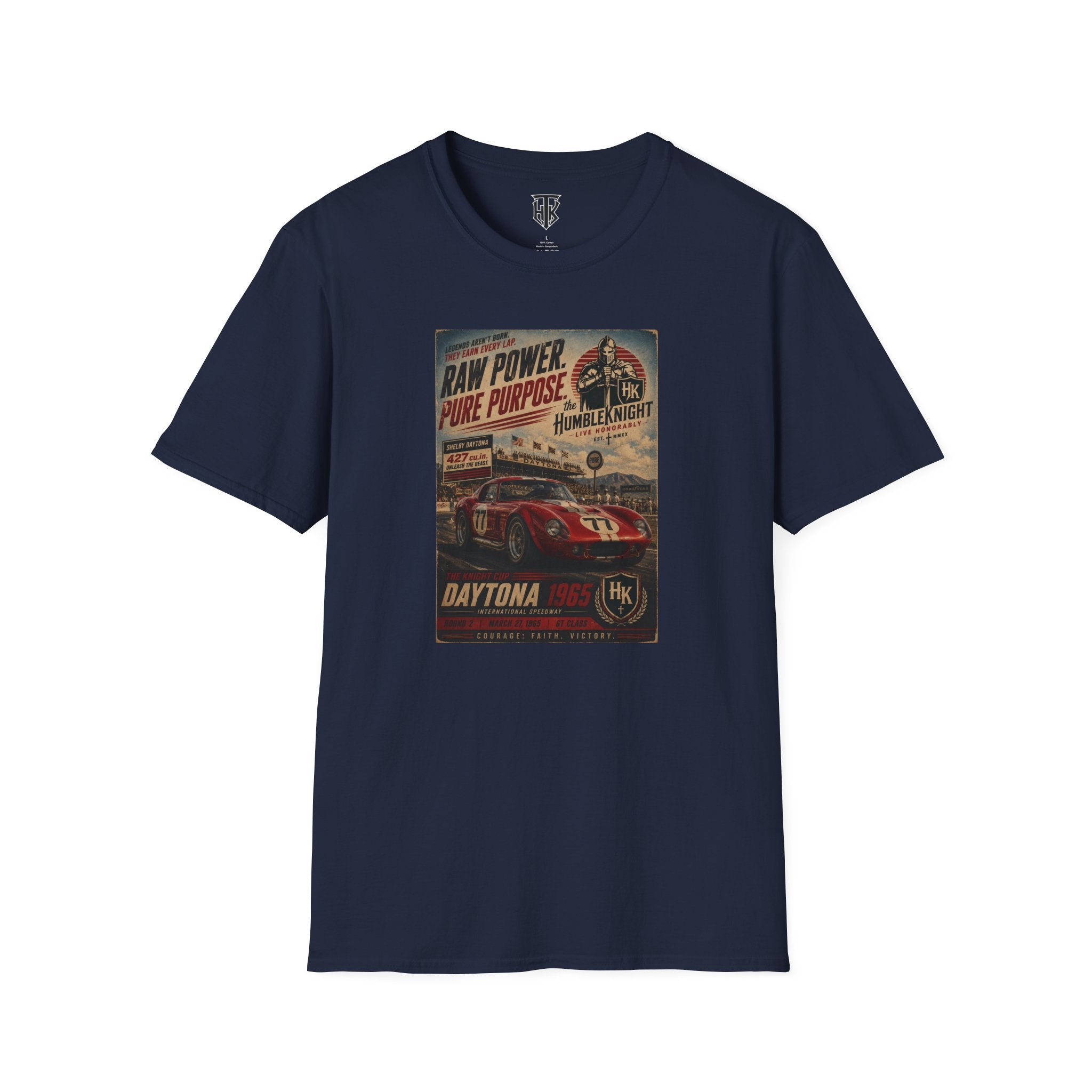 Vintage Racing Tee — "Raw Power, Pure Purpose" Daytona Design