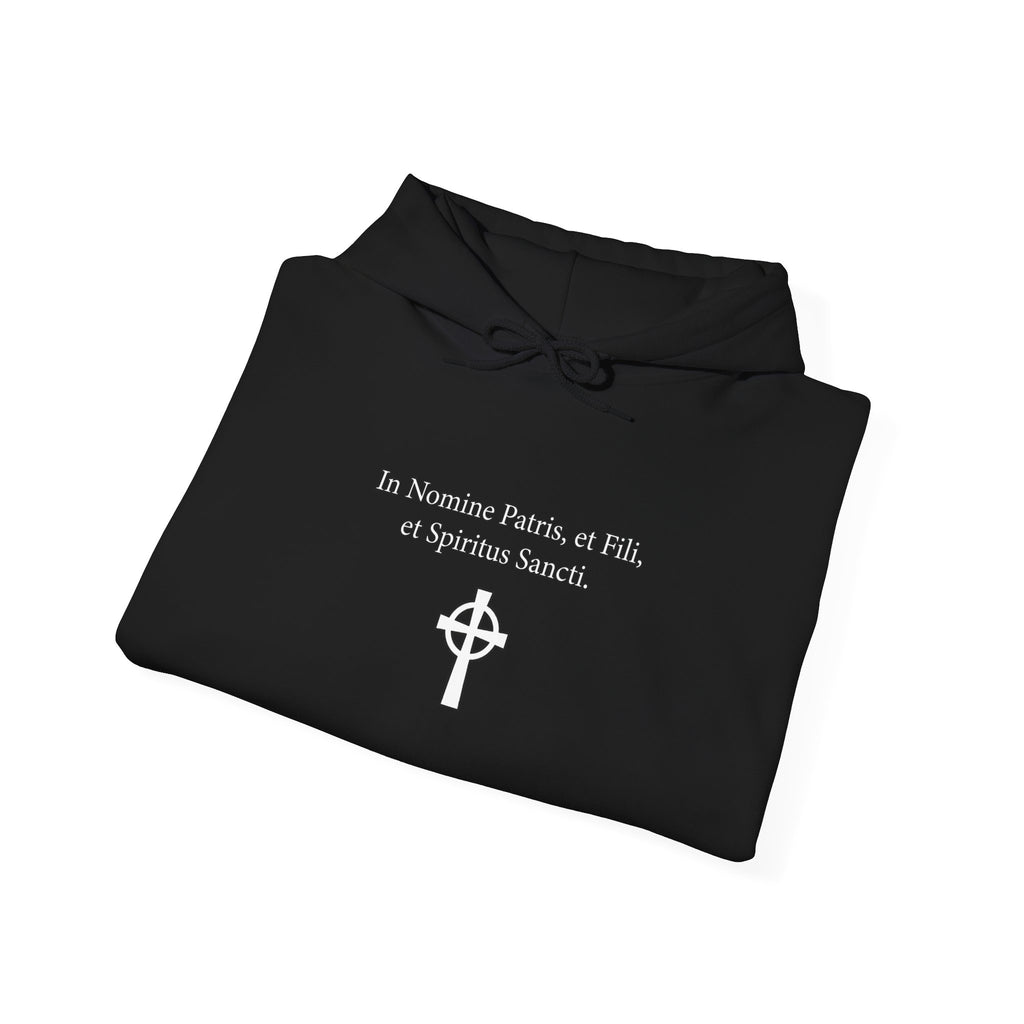 Veritas Aequitas "In Nomine Patris, et Filii, et Spiritus Sancti" Sleeve Scripture Pullover