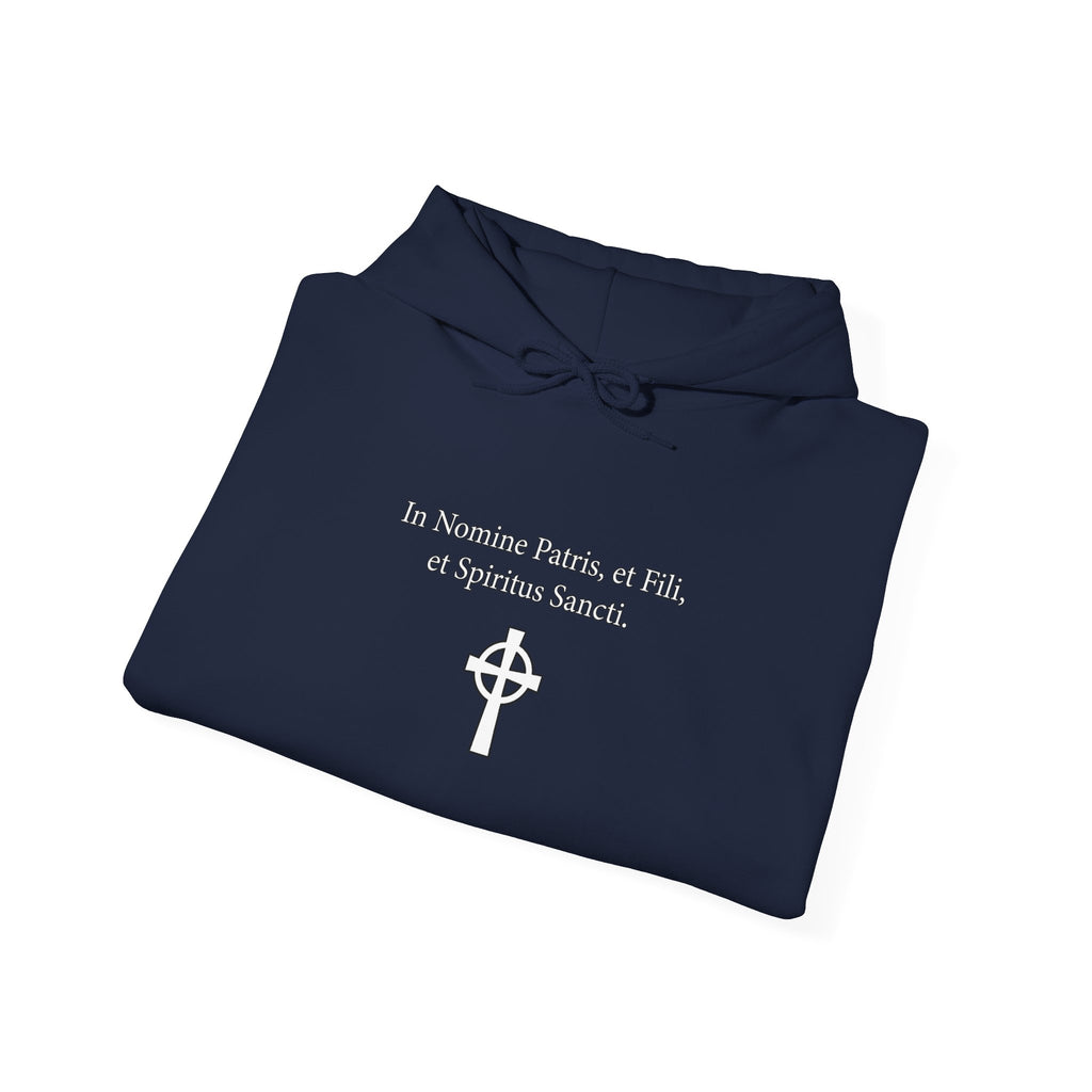 Veritas Aequitas "In Nomine Patris, et Filii, et Spiritus Sancti" Sleeve Scripture Pullover