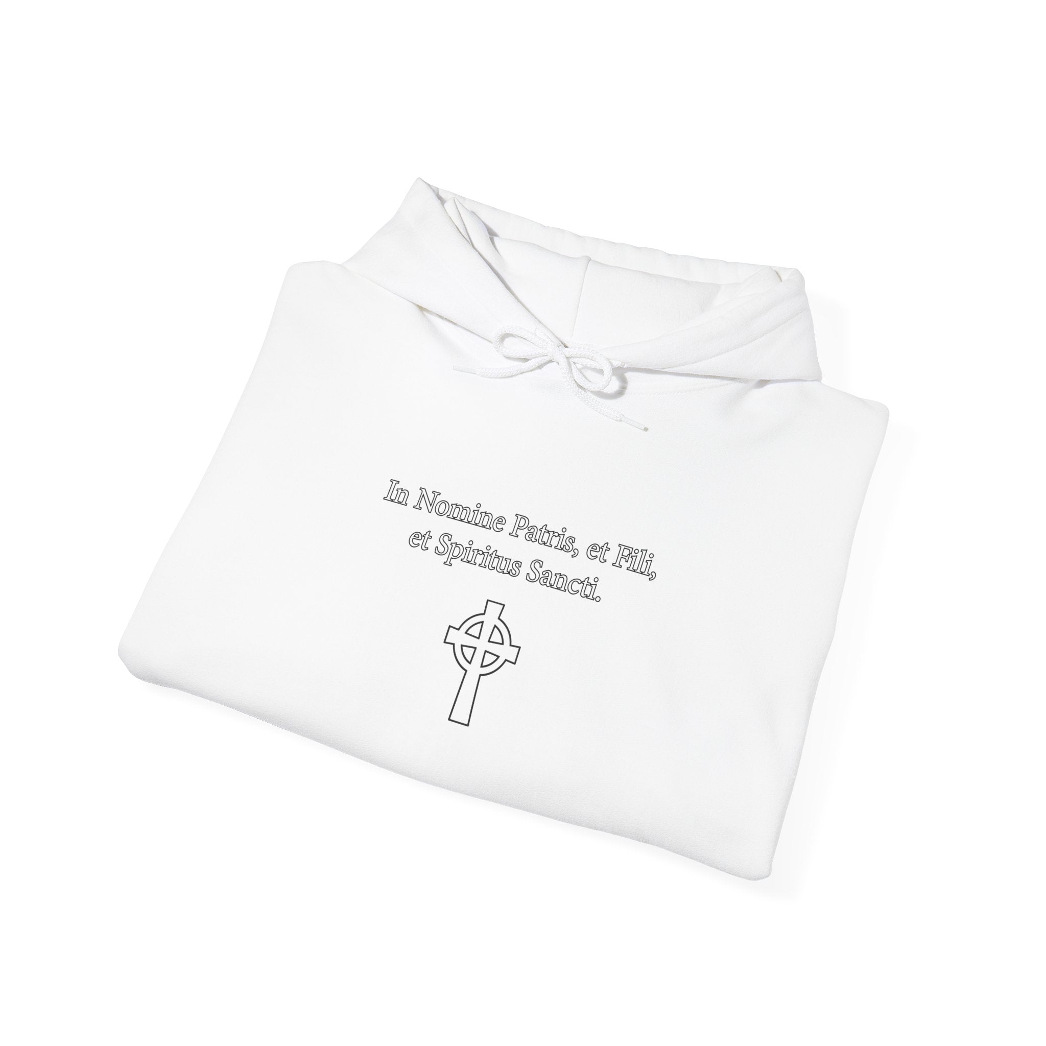 Veritas Aequitas "In Nomine Patris, et Filii, et Spiritus Sancti" Sleeve Scripture Pullover