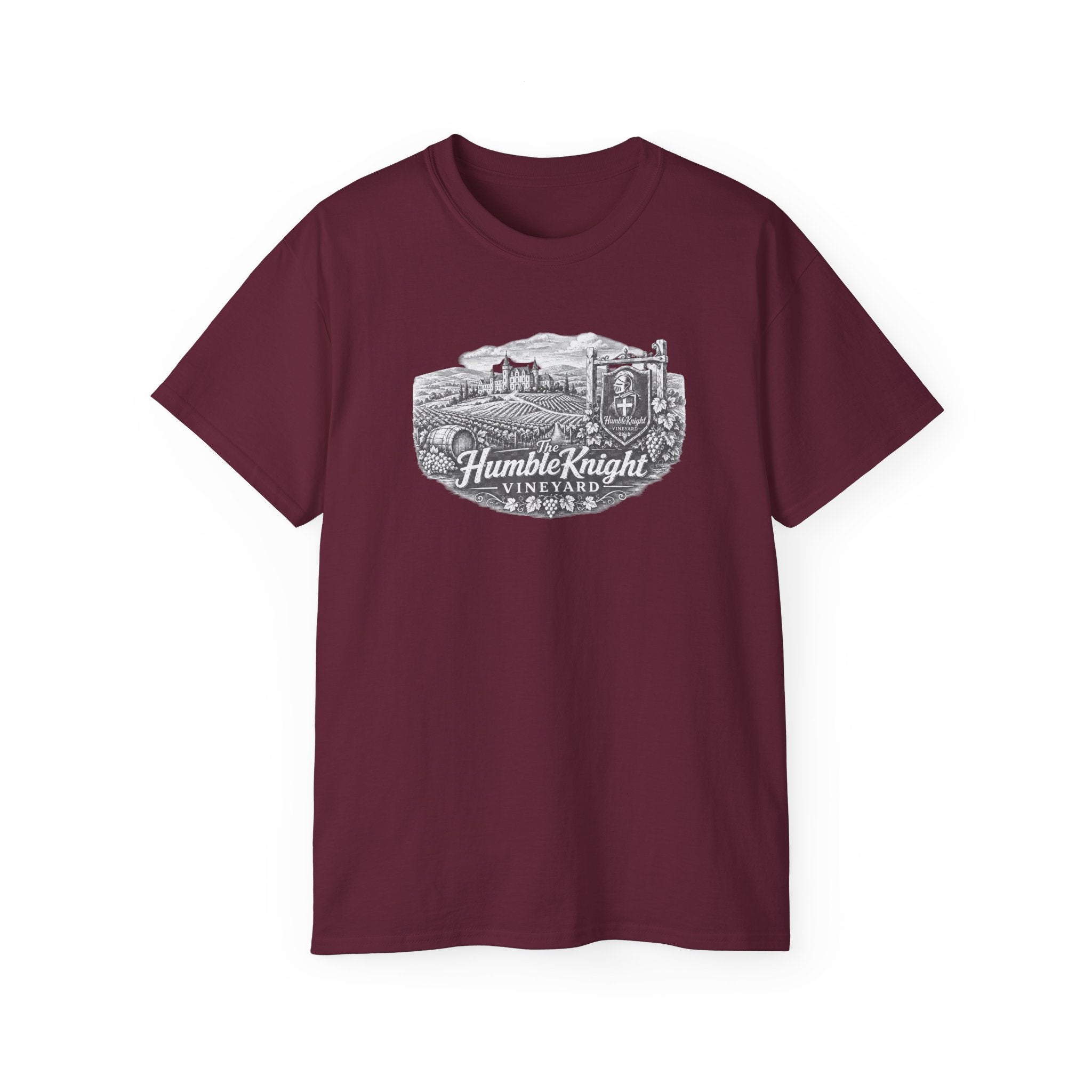 Humble Knight Vineyard Tee — Vintage Winery Graphic T-Shirt