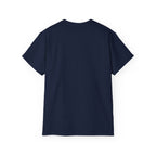 Shield Monogram Tee — Elegant Metallic Initials Graphic T-Shirt