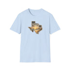 Texas Sunset State Map T-Shirt — Vintage Beach Palm Scenic Tee