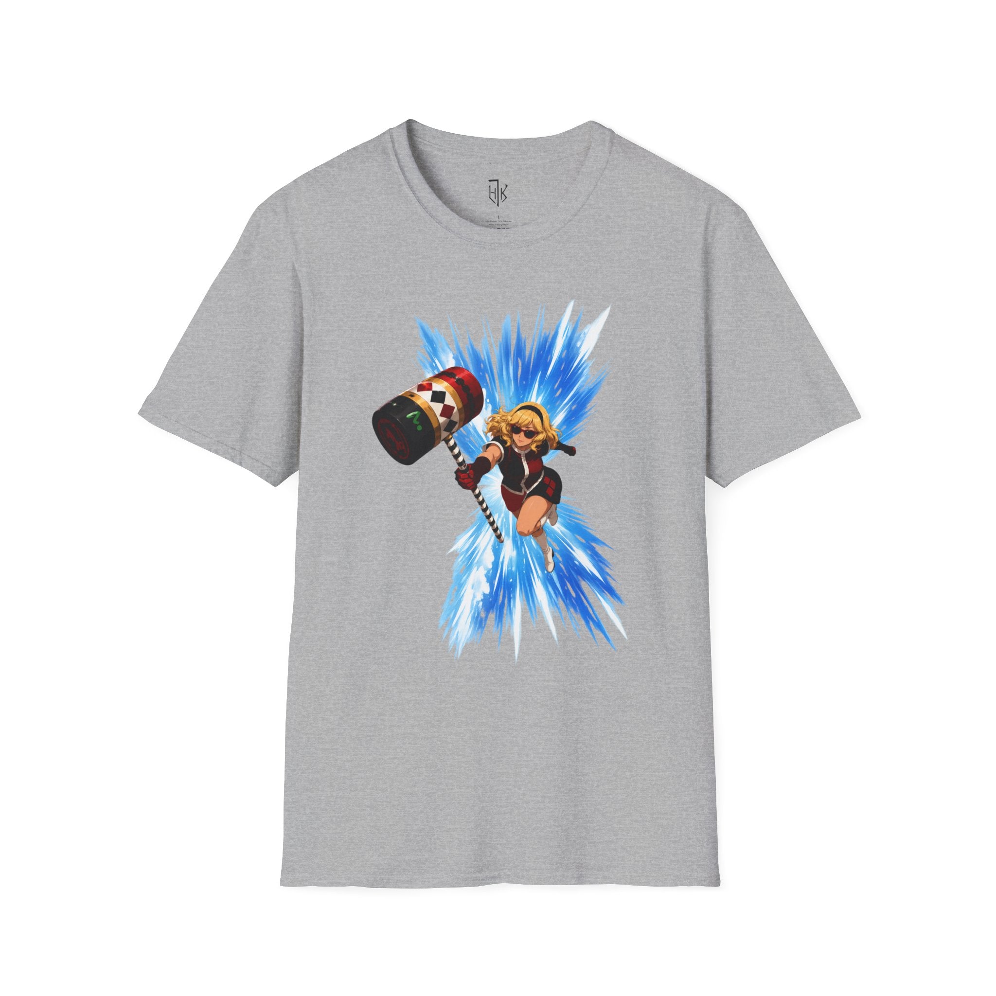 Graphic T-Shirt — Anime Girl Hammer Attack Design
