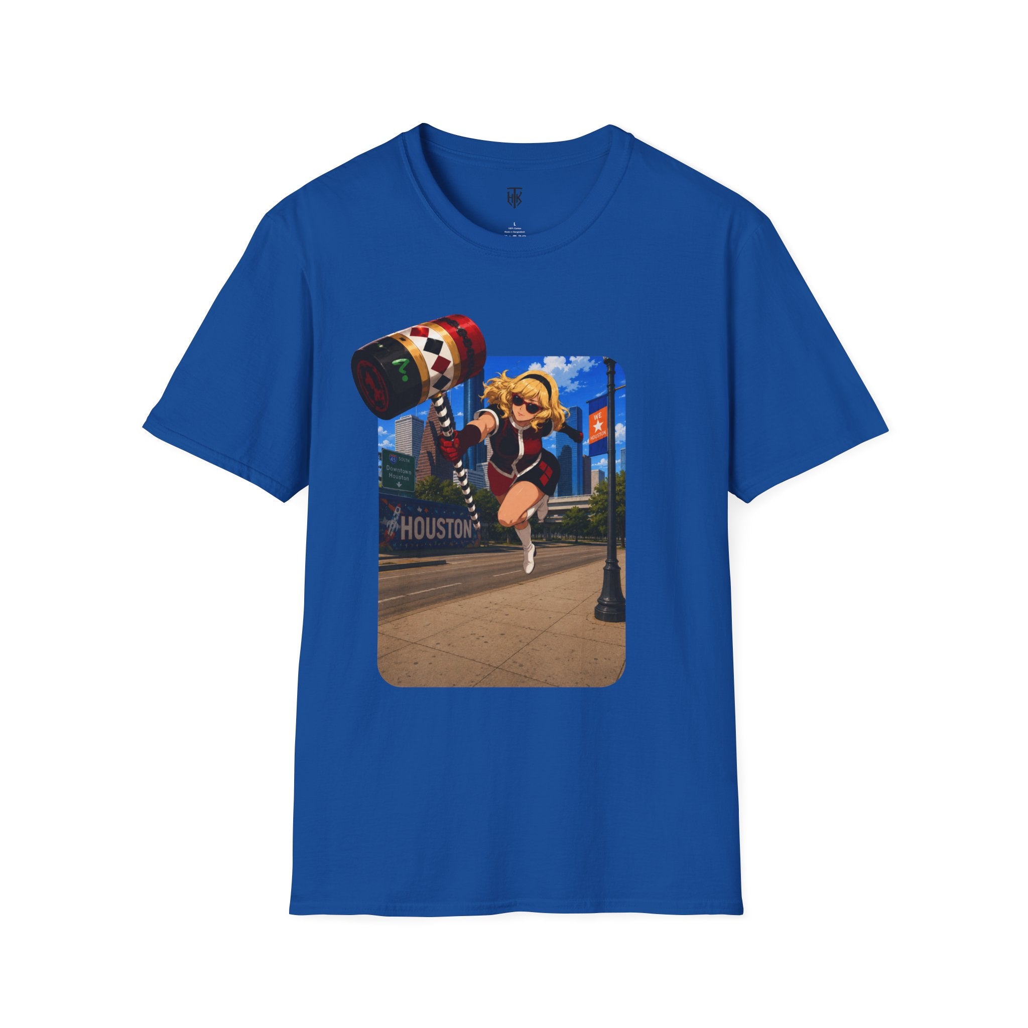 Houston Comic Hero Graphic T-Shirt – Urban Pop Art Tee | Multiple Colors