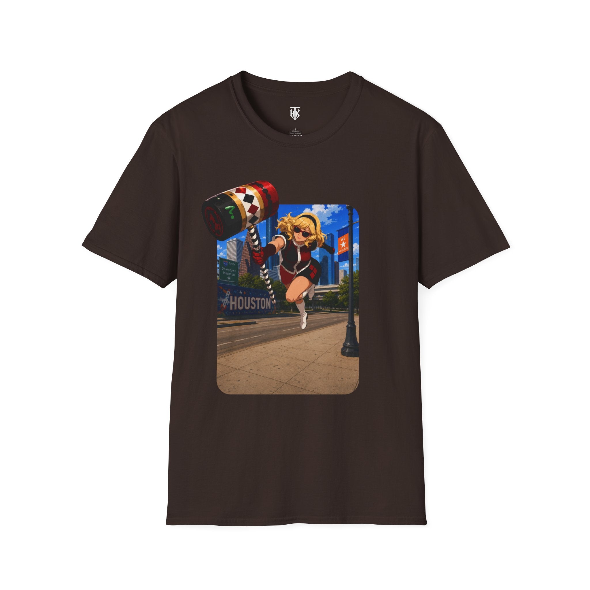 Houston Comic Hero Graphic T-Shirt – Urban Pop Art Tee | Multiple Colors