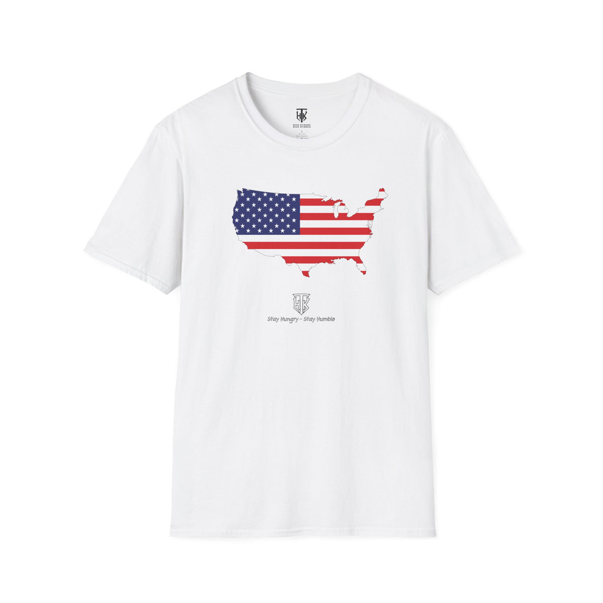 THK USA Flag Map T-Shirt