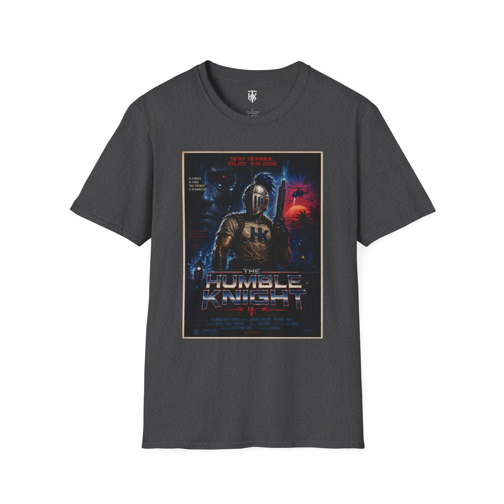 "The Humble Knight" Retro Sci‑Fi Armor Poster Tee