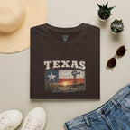 Texas Vintage Flag T-Shirt — The Lone Star State Retro Sunset Design