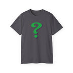 Riddle Me This Graphic T-Shirt — Green Retro Question Symbol Tee