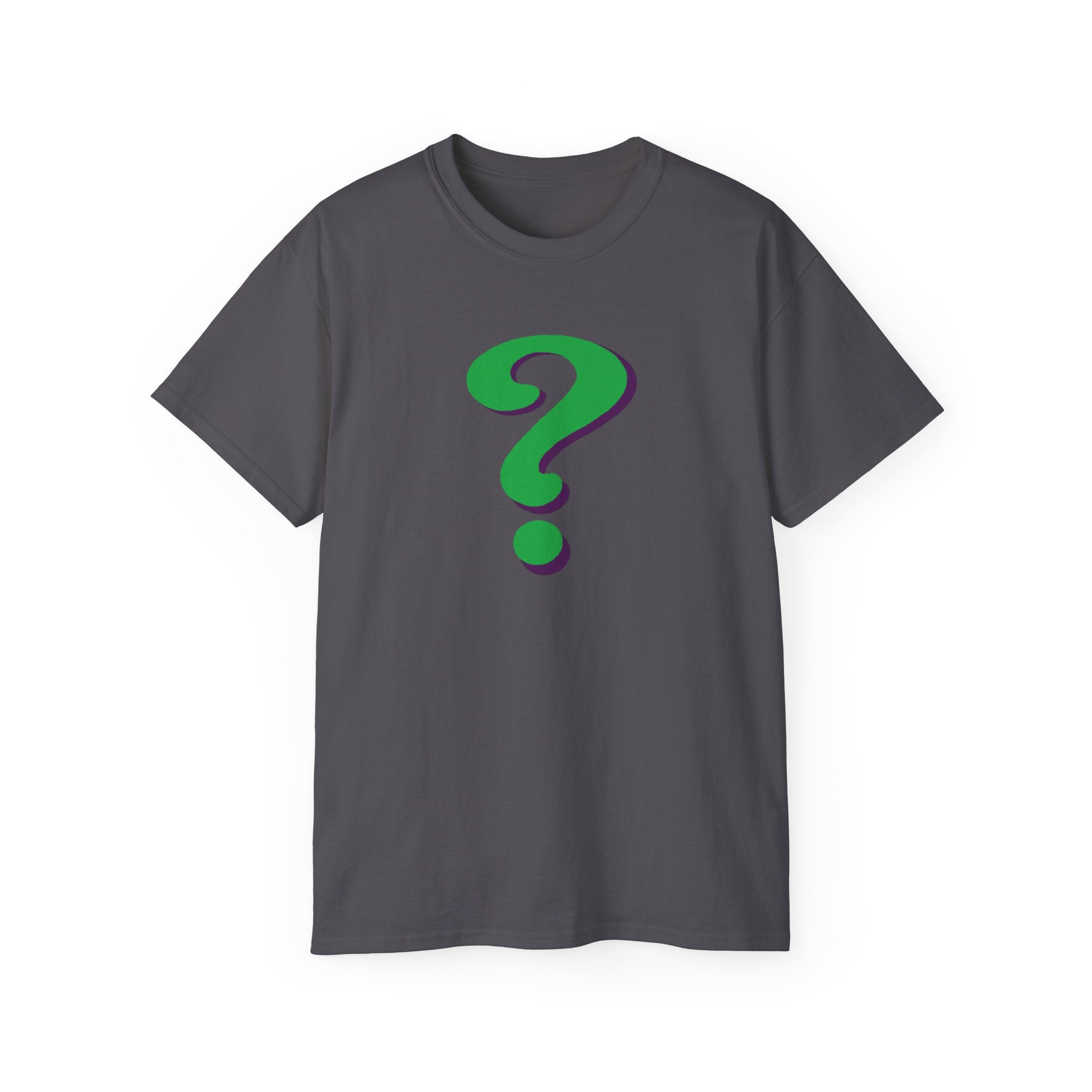 Riddle Me This Graphic T-Shirt — Green Retro Question Symbol Tee