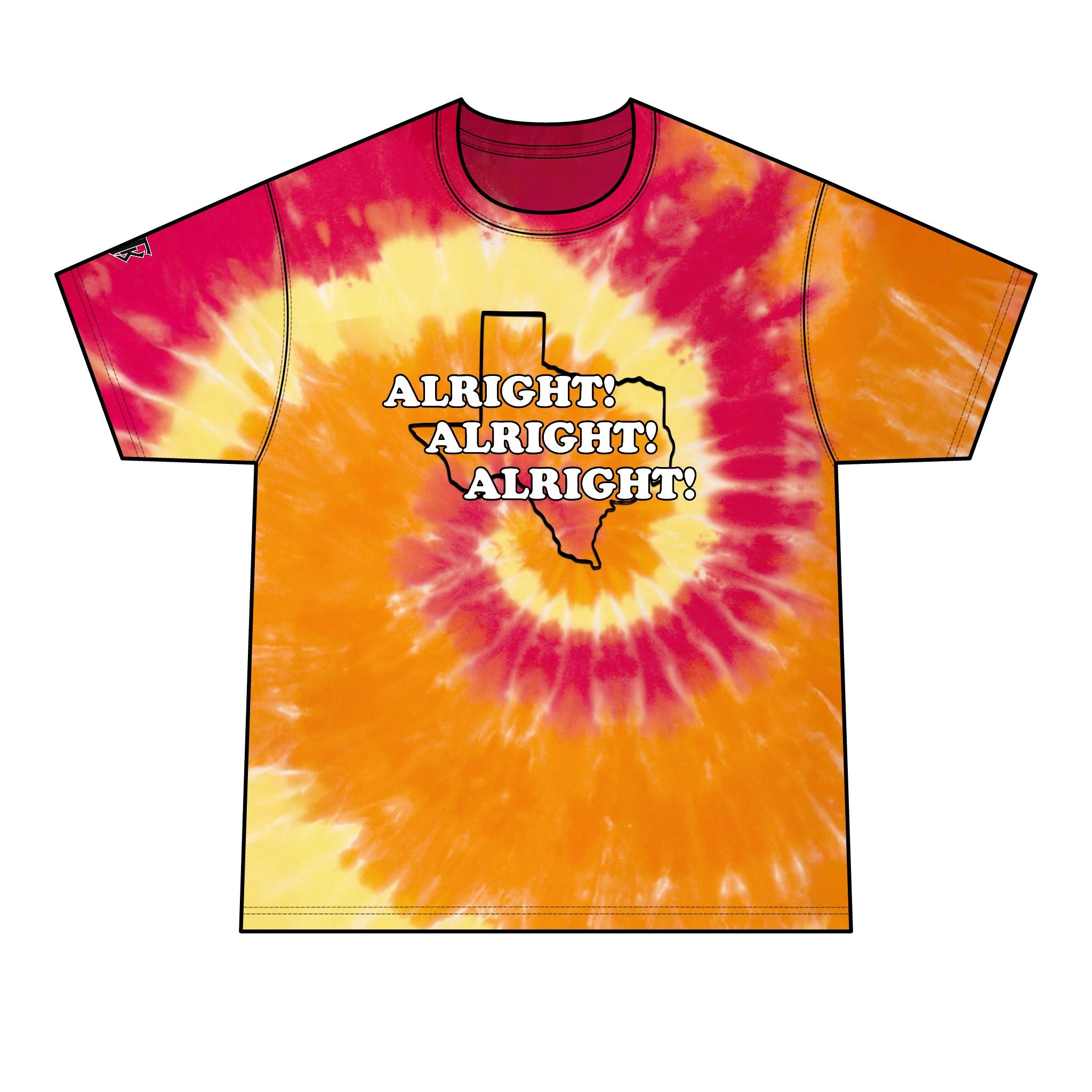 Texas 'Alright! Alright! Alright!' Texas Tie-Dye Tee