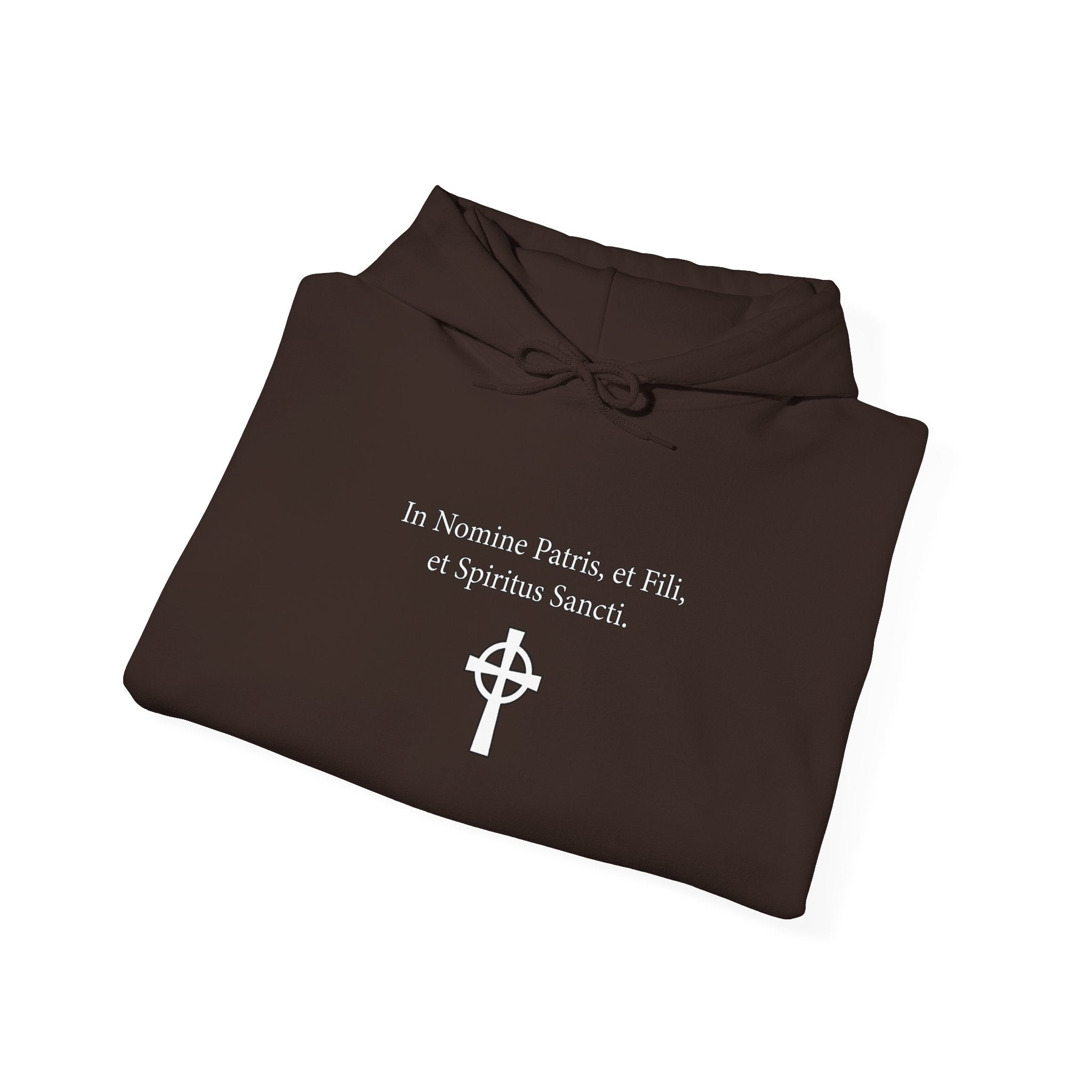 Veritas Aequitas "In Nomine Patris, et Filii, et Spiritus Sancti" Sleeve Scripture Pullover