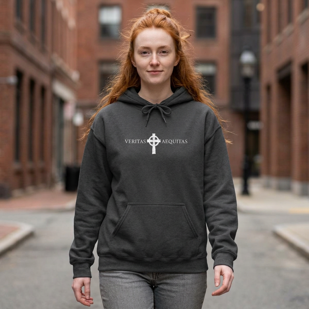 'Veritas Aequitas' Embroidered Streetwear Pullover