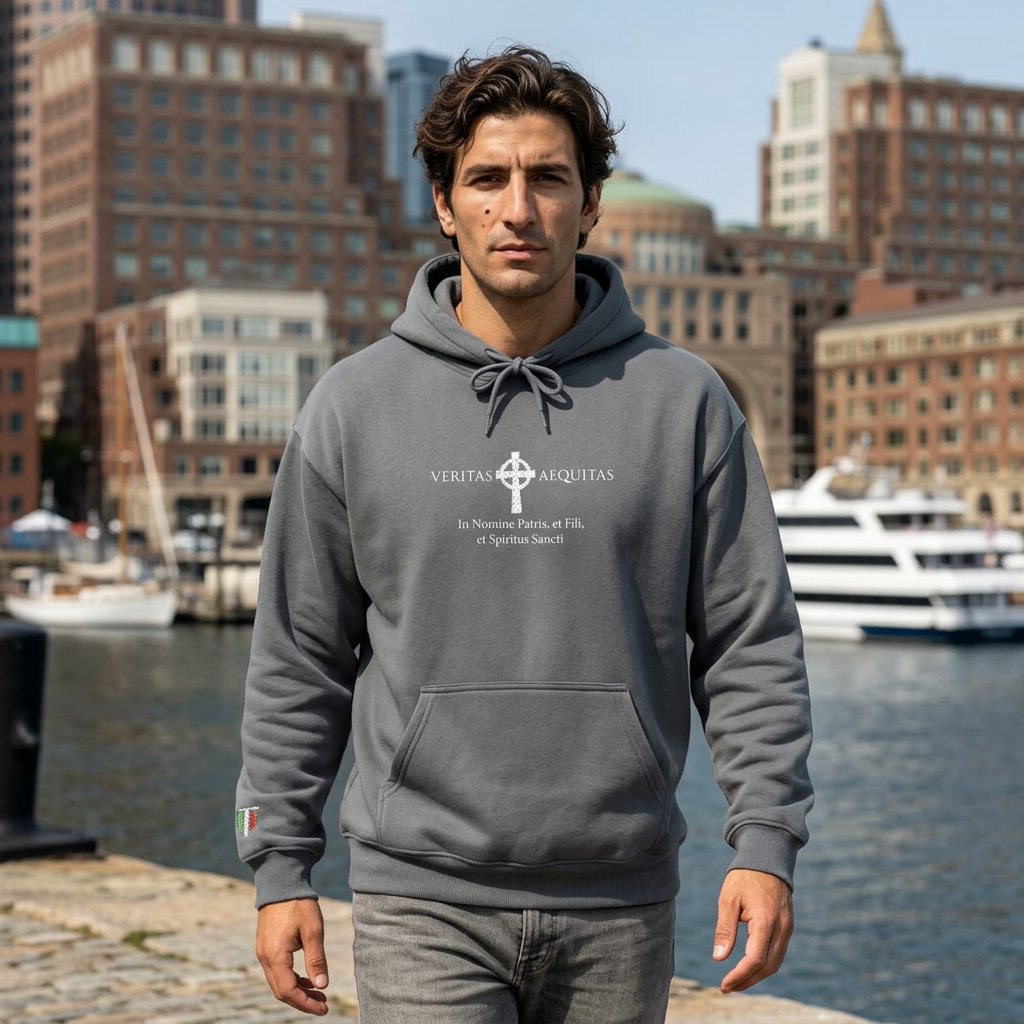 Veritas Aequitas. Embroidered Hoodie