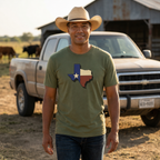 Texas Flag Outline T‑Shirt — Lone Star State Map Tee