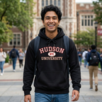 Hudson University NYC Hoodie – Collegiate Vintage Campus Sweatshirt