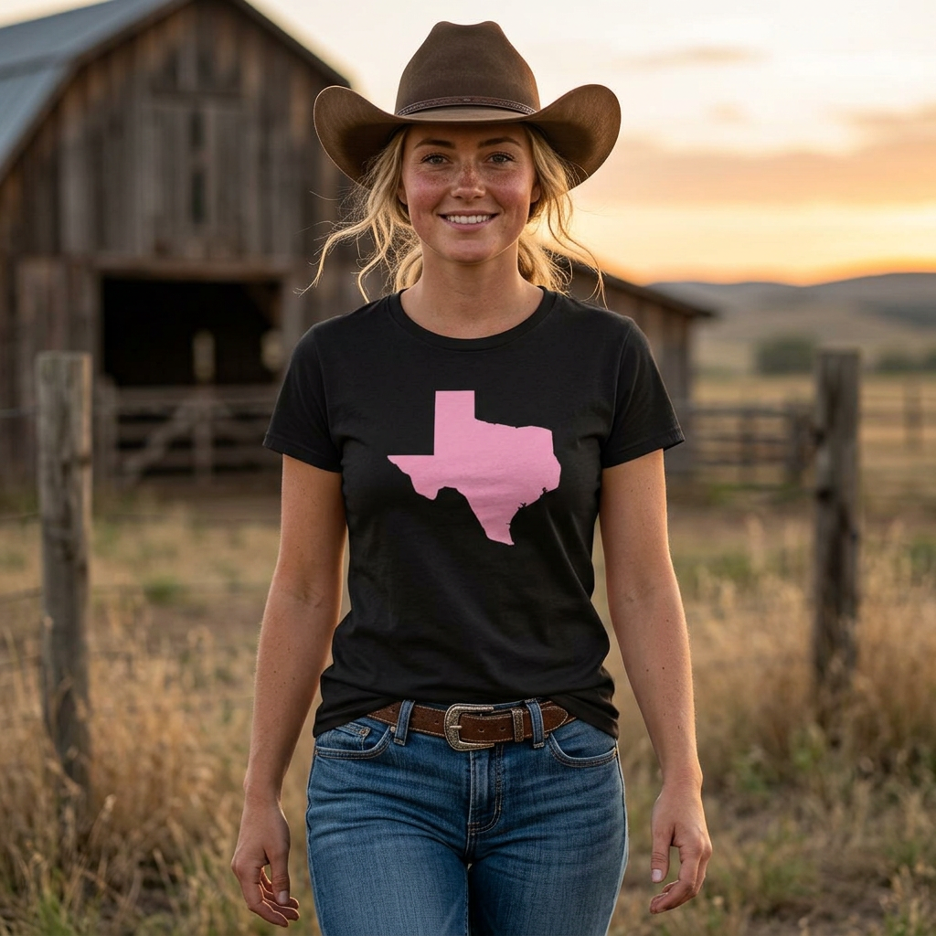 The HumbleKnight Texas Heart Tee – Pink Edition