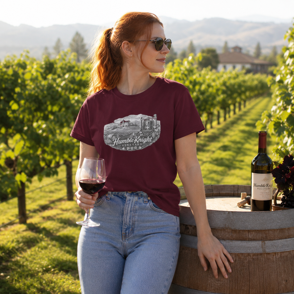 Humble Knight Vineyard Tee — Vintage Winery Graphic T-Shirt