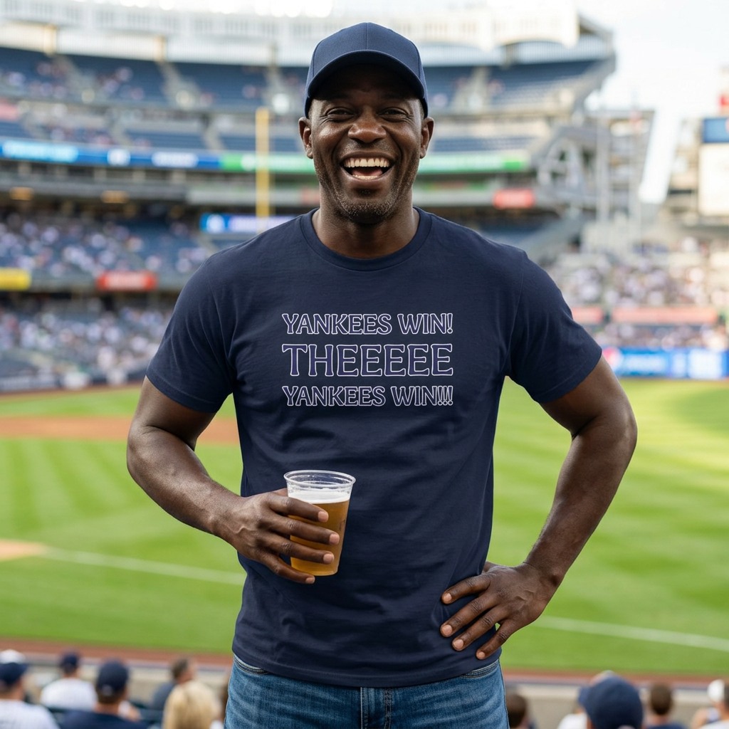 Yankees Win! Theeee T-Shirt — Baseball Fan Victory Tee