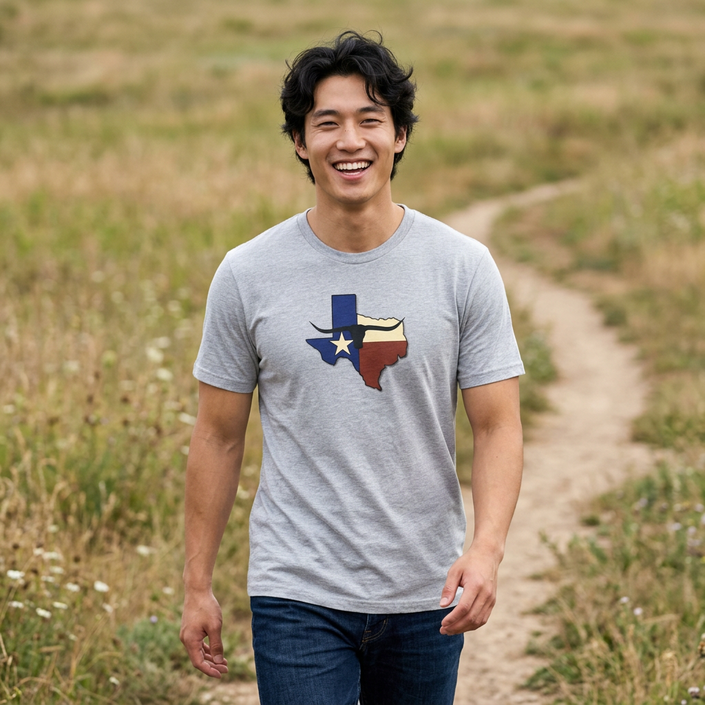 Texas Flag Outline T‑Shirt — Lone Star State Map Tee