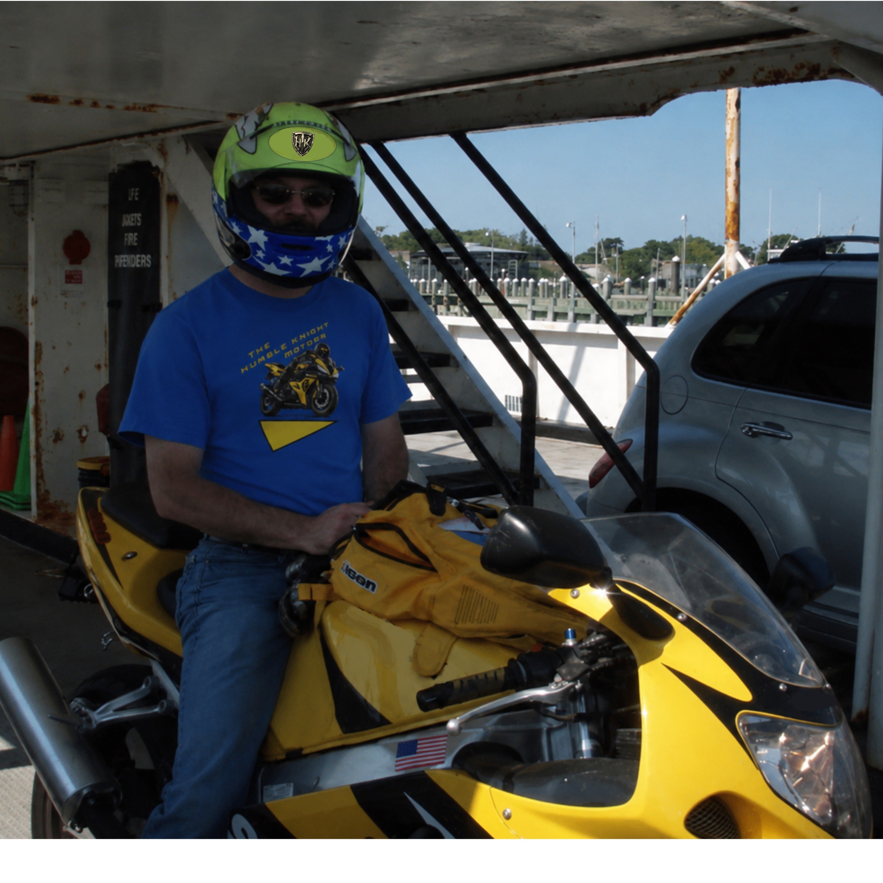 The Humble Knight Motors Yellow Sportbike Tee
