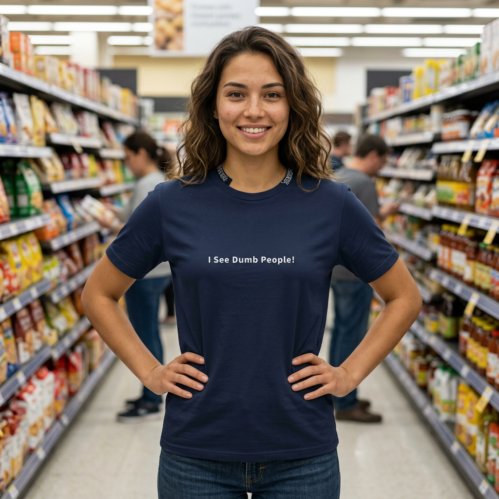 "I See Dumb People!" Minimalist Graphic Tee