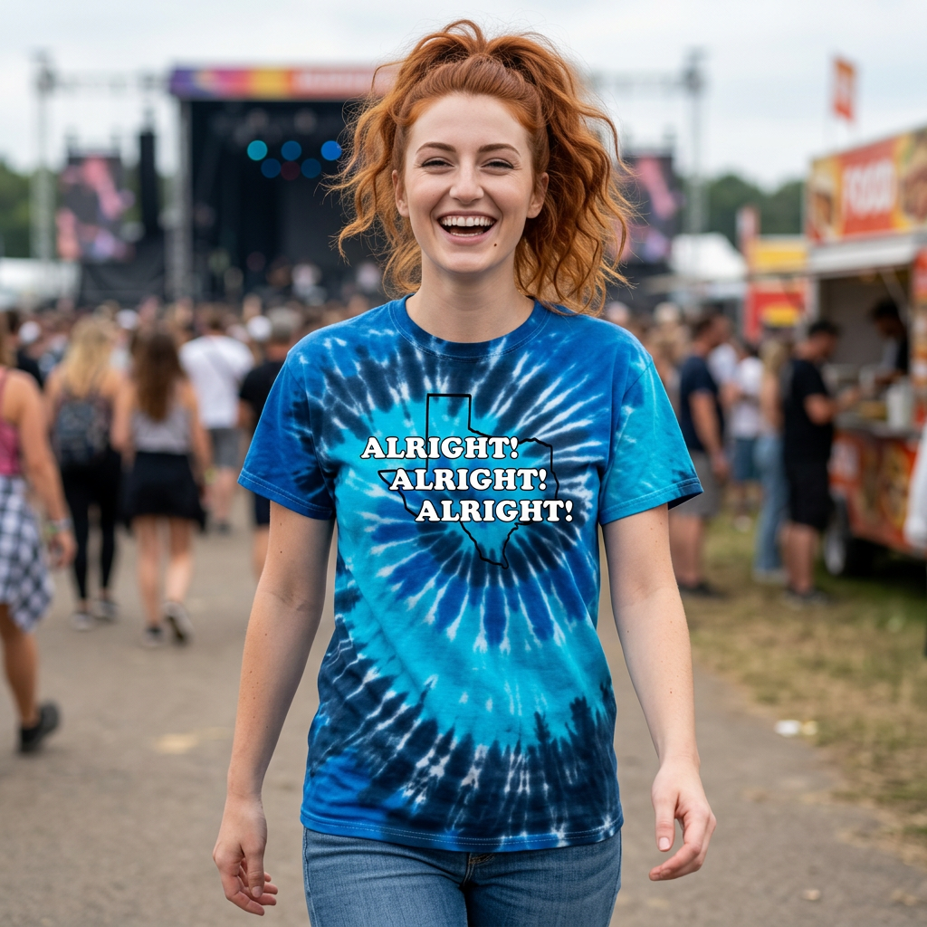 Texas 'Alright! Alright! Alright!' Texas Tie-Dye Tee