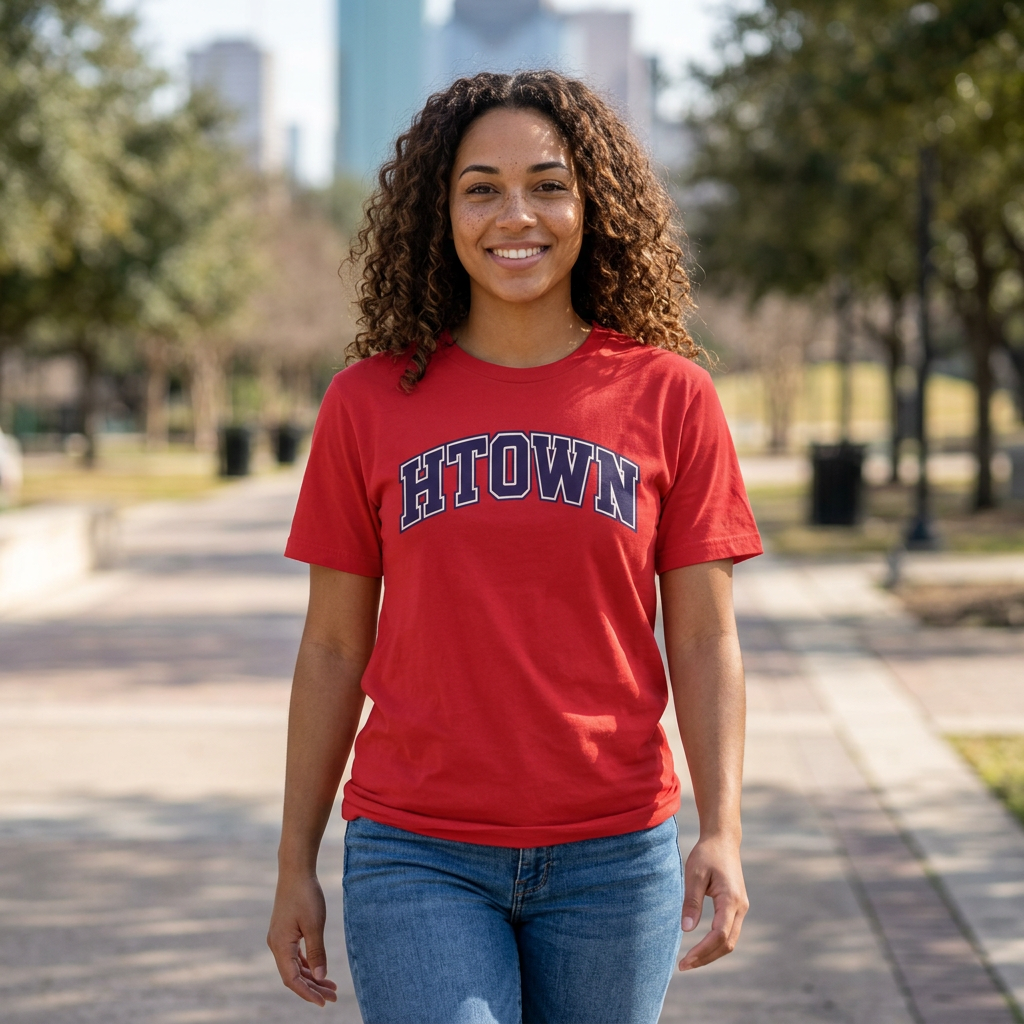 HTOWN Graphic T-Shirt — Classic Collegiate Houston Tee