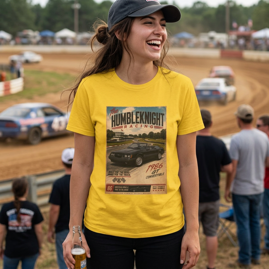 The HumbleKnight Racing – 1986 GT Convertible Vintage Muscle Car Tee