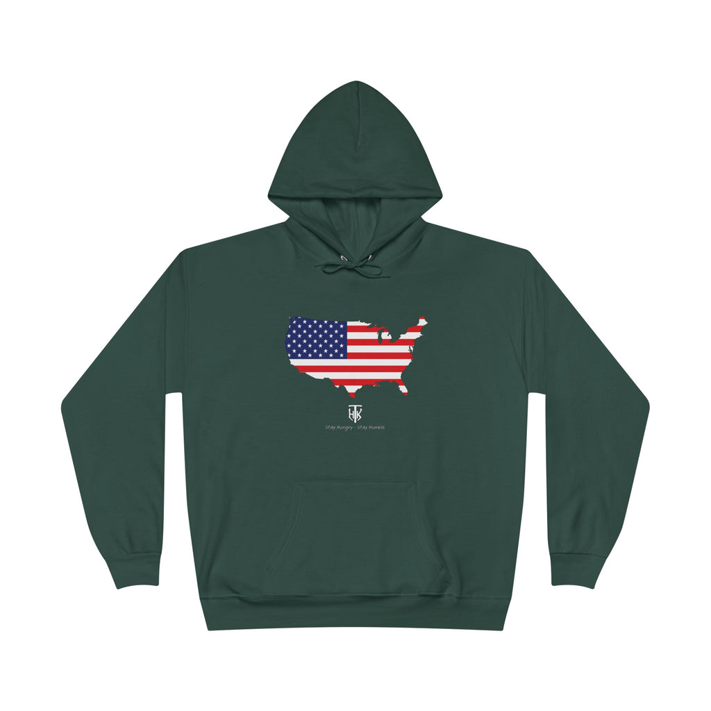 THK American Flag USA Map Hoodie