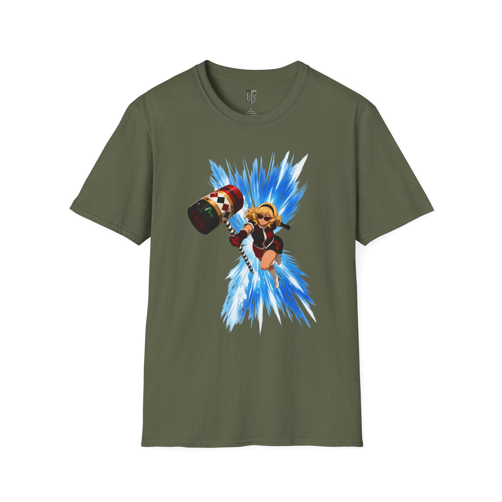 Graphic T-Shirt — Anime Girl Hammer Attack Design