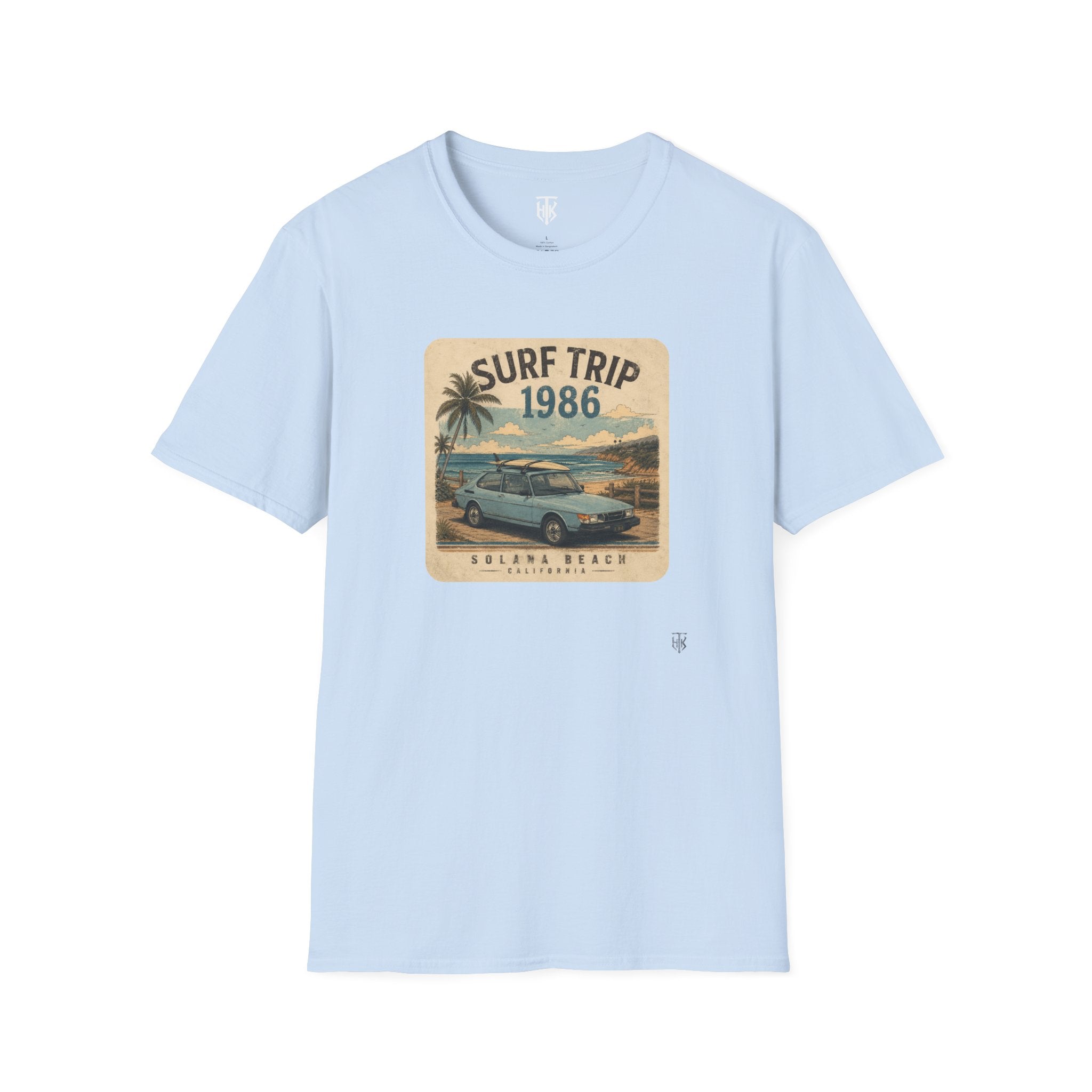The HumbleKnight Surf Trip 1986 T-Shirt — Vintage Beach Surfboard Retro Vacation Tee