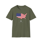 THK USA Flag Map T-Shirt
