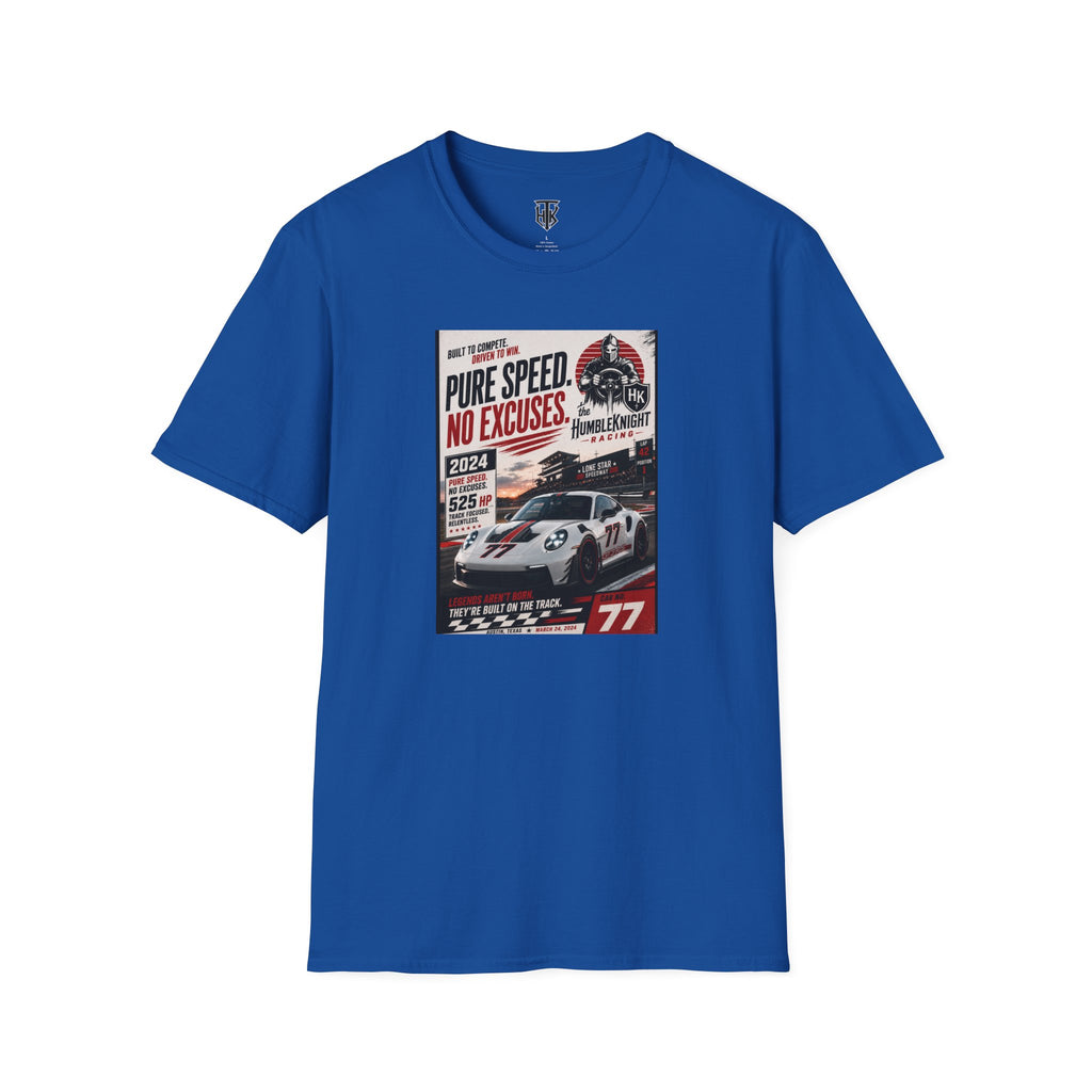 Racing Tee - "Pure Speed. No Excuses." Vintage Race Car Graphic T-Shirt