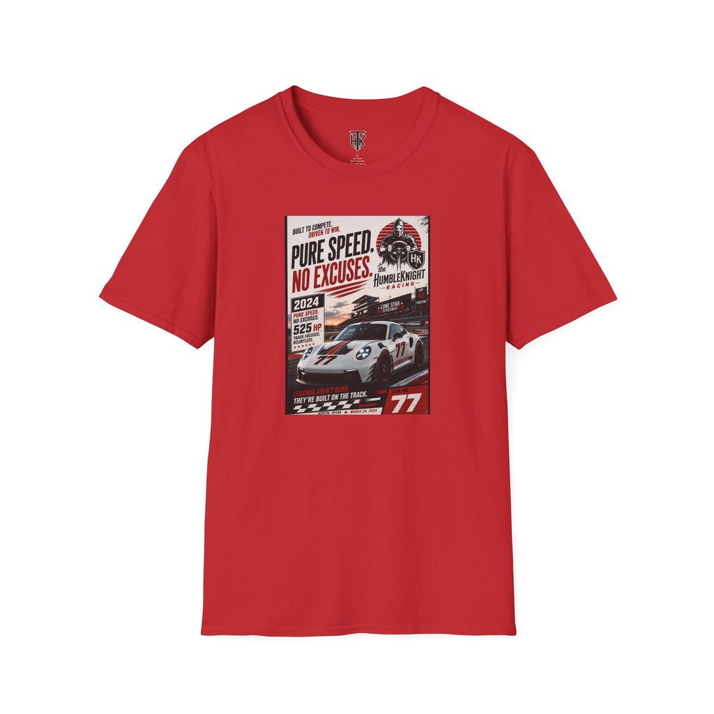 Racing Tee - "Pure Speed. No Excuses." Vintage Race Car Graphic T-Shirt