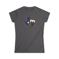 Texas State Outline Tee with Bluebonnets & Lone Star – Women's
